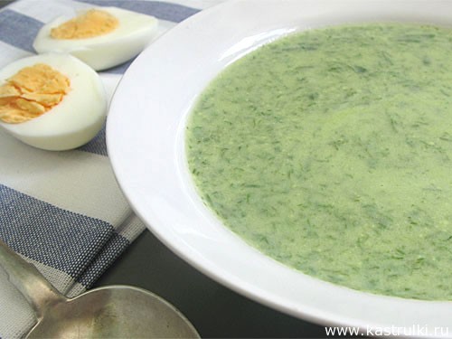 Суп-пюре из зеленого лука