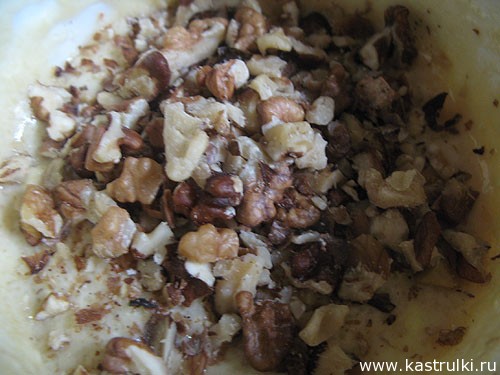 Банановый кекс с ирисками