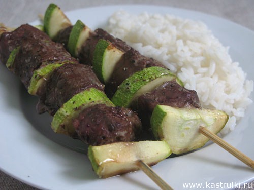 Шашлычки из печени